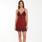 Scarlet Romance Lace Chemise Nightdress | Elegant Women's Sleepwear