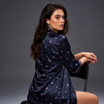 Midnight Hearts Satin Nightdress & Robe Set | Luxury Women's Sleepwear