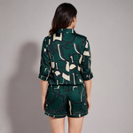 Soft Rayon Satin Crop Top Set
