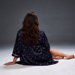 Midnight Hearts Satin Nightdress & Robe Set | Luxury Women's Sleepwear