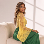 Emerald Grace Lace Nightgown & Robe Set | Luxury Women's Nightwear