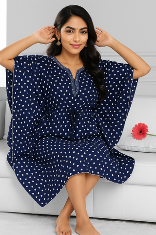 Rayon Printed Kaftan Dress