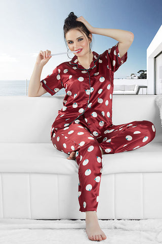 Skkinvalue’s Satin night suit for women with pajama sets