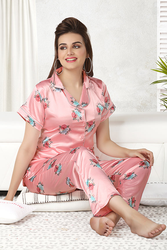 Satin Korean Pajamas Online Shop Silk Pyjamas In Wild Orchid La