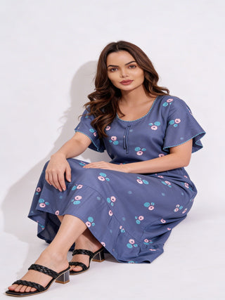 Soft Rayon Night Jumpsuit | SVSJ-1-3193 - ML