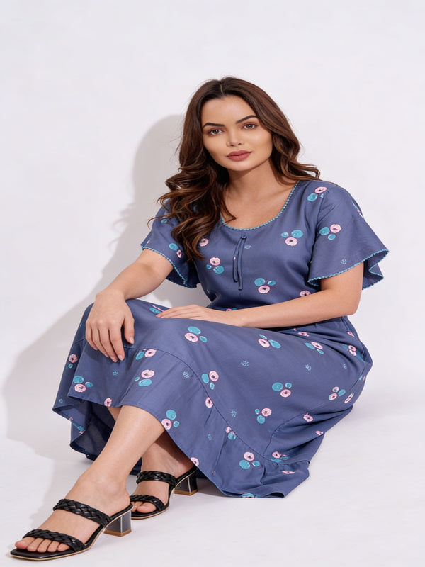 Soft Rayon Night Jumpsuit | SVSJ-1-3193 - ML