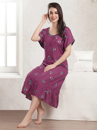 Soft Rayon Night Jumpsuit | SVSJ-1-3193 - ML