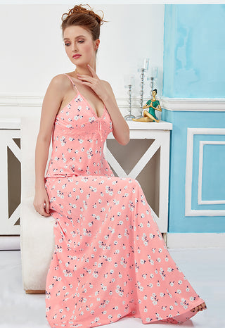 skkinvalue”s floral Rayon Long slips Bedroom Wear for women's