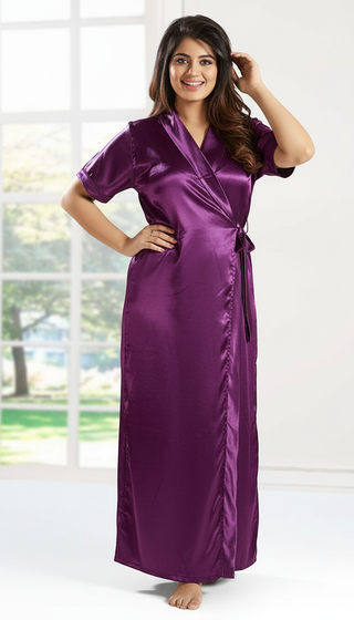 soft Satin Long Housecoat/Robe