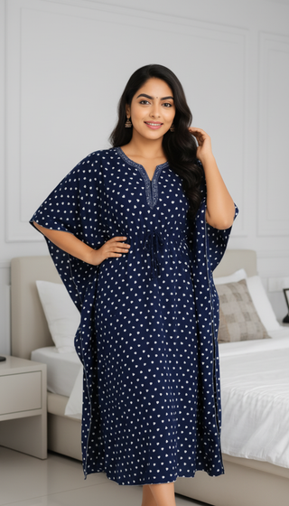 Rayon Printed Kaftan Dress