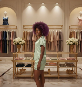 Italian Silky Short-Sleeve Button-Down Sleepwear