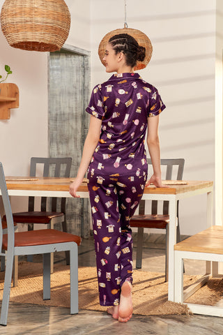 Skkinvalue’s super soft Printed Satin night suit for women’s