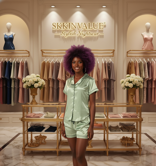 Italian Silky Short-Sleeve Button-Down Sleepwear